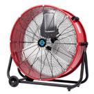 Ventilador de tambor Tornado Tilt Metal 24 polegadas High Velocity Red