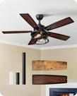 Ventilador de Techo EDISHINE 42" Aspas de Madera Luz Control Remoto 6 Velocidades Ventilador de Techo EDISHINE 42" Aspas de Madera Luz Control Remoto 6 Velocidades
