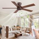 Ventilador de Techo Fanbulous 48" de Perfil Bajo Marrón con 6 Velocidades y Control Remoto