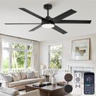 Ventilador de Techo Fanbulous 56" de 6 Aspas Regulable con Control Remoto en Negro