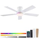 Ventilador de Techo Surtime 52" con Luces RGB Perfil Bajo Blanco