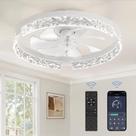 Ventilador de Techo ZMISHIBO 46 cm con Luz Regulable de 6 Velocidades Blanco Ventilador de Techo ZMISHIBO 46 cm con Luz Regulable de 6 Velocidades Blanco