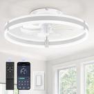 Ventilador de techo ZMISHIBO 50 cm con luz LED 2200LM 220V Blanco