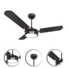 Ventilador de Teto 150W Ventex Valen Led 18W Turbo Silencioso Preto Vento Potente Econômico Moderno
