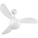 Ventilador de Teto 3 Pás Ventisol Fênix Globo com 3 Velocidades Branco 127V