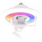 Ventilador de Teto 360º Lâmpada Led E27 Quente/Frio Rgb Aromaterapia 60W