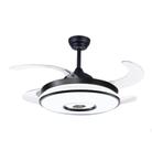 Ventilador De Teto 4 Pás Retrátil Bivolt Com Controle som e bluetooth