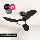 Ventilador de Teto 96cm com Luz LED Controle Remoto 220V Potente e Silencioso