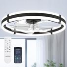 Ventilador de Teto Addlon 24" com Luz LED de Embutir e Controle Remoto