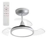 Ventilador De Teto Aliseu Retrátil Mid Prata Diâmetro 70 Cm Quantidade De Pás 3