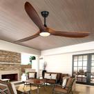 Ventilador de teto AUNLPB 70" Wood 3 pás com motor DC reversível Ventilador de teto AUNLPB 70" Wood 3 pás com motor DC reversível