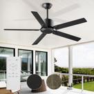 Ventilador de teto BECLOG 60", controle remoto interno externo, 6 velocidades DC