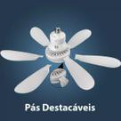 Ventilador De Teto C/ Lâmpada Led + Controle Para Bocal E27