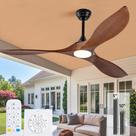 Ventilador de teto Ceversa 152cm Outdoor 3 Wood Blades Remote