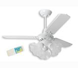 Ventilador de Teto com Controle Remoto 3 Lâmpadas Tulipa Loren Sid Branco Ventilador de Teto com Controle Remoto 3 Lâmpadas Tulipa Loren Sid Branco