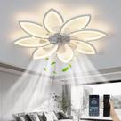 Ventilador De Teto Com Controle Remoto De Luzes LED Intelar 78cm 3000k-6000k