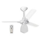 Ventilador de Teto com Controle Remoto Loren Sid Lumi Branco Pás Transparentes Ventilador de Teto com Controle Remoto Loren Sid Lumi Branco Pás Transparentes