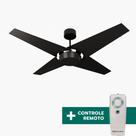 Ventilador de Teto Com Controle Remoto Natuvent Callis No Light 4 Pás Madeira Preto