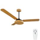 Ventilador de Teto Com Controle Remoto Natuvent Vitta Sem Luz 3 Pás Madeira Mdf Freijó