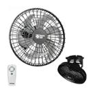 Ventilador de Teto Com Controle Remoto Turbo Orbital 360 Loren Sid 50CM Preto Bivolt
