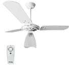 Ventilador de Teto com Controle Remoto Yris 150w e 180w Branco Pás Brancas Ventex