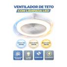 Ventilador de Teto com LED 3 Cores Integrado e Design Sofisticado para Residência