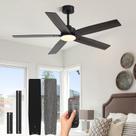 Ventilador de teto Conciseer Modern 132cm com luzes e controle remoto