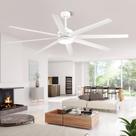 Ventilador de teto Conciseer Modern de 72 polegadas com luzes e controle remoto branco