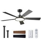 Ventilador de Teto de 52 Polegadas com Luz e Controle Remoto - Preto