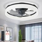 Ventilador de teto DINGLILIGHTING DLLT 16" LED Dimmable Preto