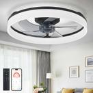 Ventilador de teto DINGLILIGHTING DLLT 20" LED Dimmable Remote
