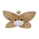 Ventilador de Teto Dormamu Dourado 4 Pás Rádica Freijó 220V