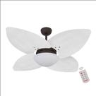 Ventilador de Teto Dormamu Marrom Texturizado 4 Pés Palmae Branco 220V com Controle Ventilador de Teto Dormamu Marrom Texturizado 4 Pés Palmae Branco 220V com Controle