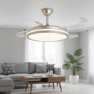 Ventilador de Teto Dourado com Pás Retráteis T&A-14 4000 Lumens Ventilador de Teto Dourado com Pás Retráteis T&A-14 4000 Lumens