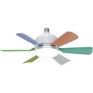 Ventilador De Teto E27 Com Controle Remoto, 3 Velocidades De Ventilação, Timer De 24H, Silencioso E