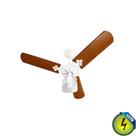 Ventilador De Teto Economiq Super Delta Branco 3 Pás em Madeira Globo Aberto 130W 127V C3V 37-3116 Ventidelta