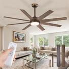 Ventilador de Teto Fanbulous 152 cm 24W LED Controle Remoto 6 Velocidades DC
