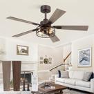 Ventilador de Teto Fanbulous 152 cm com Hélices Duplas Rústicas