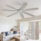 Ventilador de Teto Fanbulous 157 cm 6 Velocidades Controle Remoto Cinza para Ambientes Internos/Externos