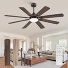 Ventilador de Teto Fanbulous 157 cm 8 Hélices Bronze Óleo LED com Controle Remoto