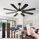 Ventilador de Teto Fanbulous 157 cm 8 Hélices Luz LED Controle Remoto