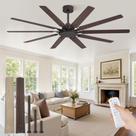 Ventilador de Teto Fanbulous 165 cm com 10 Hélices, Motor DC e Controle Remoto