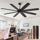 Ventilador de Teto Fanbulous 165 cm com Controle Remoto Preto