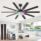 Ventilador de Teto Fanbulous 165 cm com Luz RGB, 10 Pás e 6 Velocidades