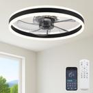 Ventilador de teto Fszdorj F105 60 cm com luz, controle remoto e por app