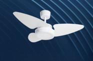 Ventilador de teto gravana todo branco 3 pas com led 127v tron