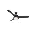 Ventilador de teto Hunter 50386 132cm Luz LED preta fosca