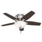 Ventilador de teto Hunter 51082 Newsome 107 cm de níquel escovado LED