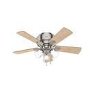 Ventilador de teto Hunter Crestfield 42" LED de níquel escovado