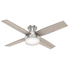 Ventilador de Teto Hunter Dempsey 132 cm LED Controle Remoto Carvalho Cinza Claro